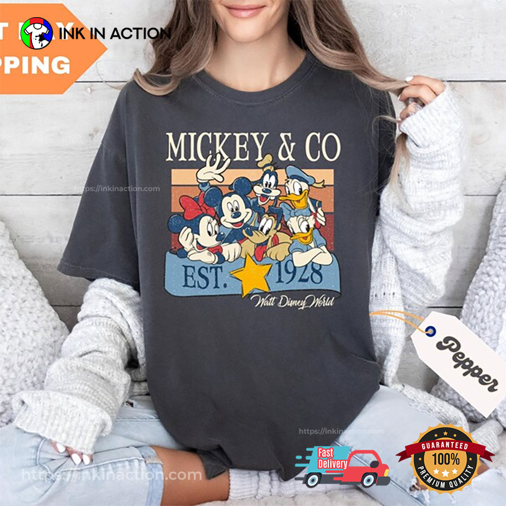 Vintage Mickey & Co 1928 Disney Family Comfort Colors Shirt