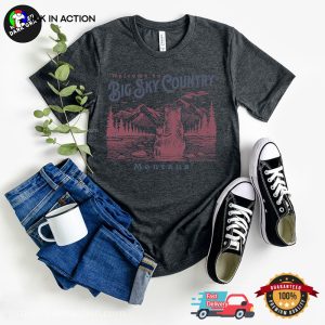 Welcome To Big Sky Country Montana State Wildlife Comfort Colors T shirt 1