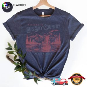 Welcome To Big Sky Country Montana State Wildlife Comfort Colors T shirt 2