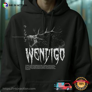 Wendigo Monster Horror Fantasy Japanese T-shirt