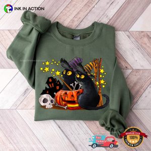 Witch Black Cats Halloween, Gift for Cat Lovers T-shirt