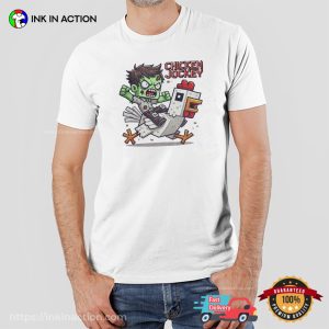 Zombie Chicken Jockey Minecraft Meme T shirt 3