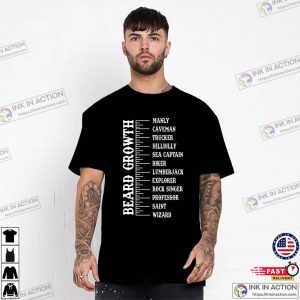 guy with a beard, Beard Growth T shirt 1