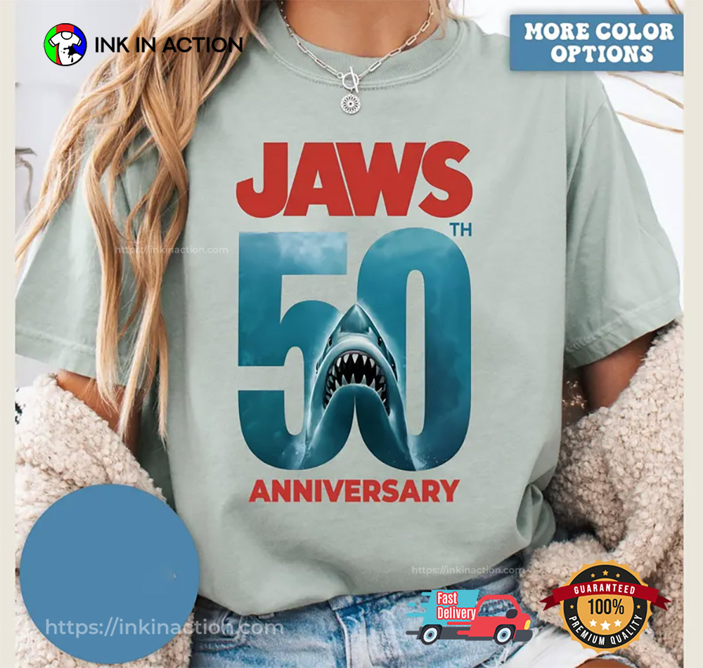 Jaws Movie 50th Anniversary Comfort Colors T-Shirt Jaws Movie 50th Anniversary Comfort Colors T-Shirt