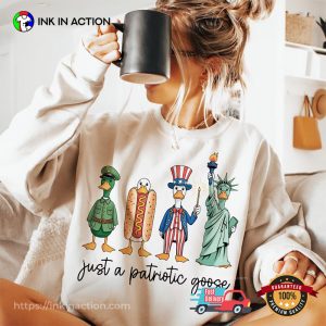 4th Of July Silly Goose Clipart Patriotic Goose T shirt 3