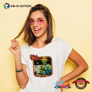 Alien High Above Earth Brand Funny Alien Earth T-shirt