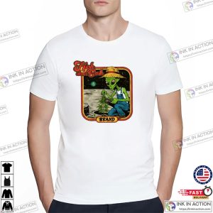 Alien High Above Earth Brand Funny Alien Earth T-shirt