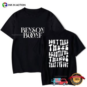 Benson Boone Beautiful Things Lyrics 2-sided T-shirt