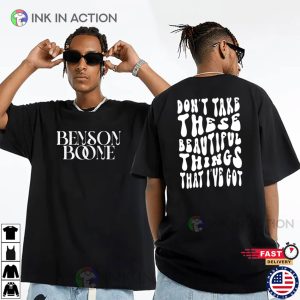 Benson Boone Beautiful Things Lyrics 2-sided T-shirt