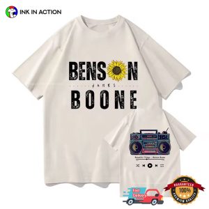 Benson Boone Beautiful Things Music Player 2 sided T shirt 3