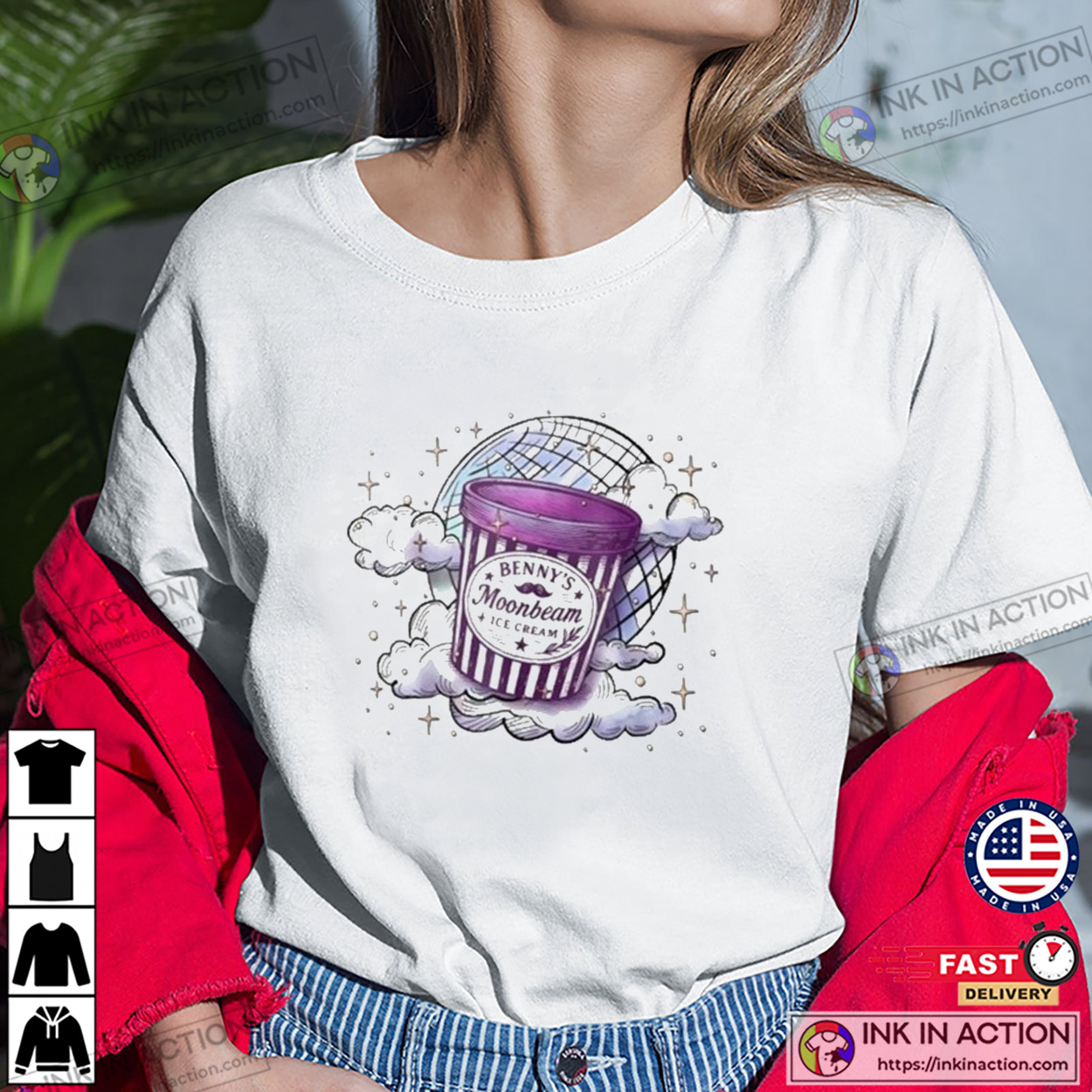 Benson Boone Moonbeam Ice Cream America Heart T-shirt Benson Boone Moonbeam Ice Cream America Heart T-shirt