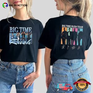 Big Time Rush BTR Tour 2025 2-sided Signatures T-shirt Big Time Rush BTR Tour 2025 2-sided Signatures T-shirt