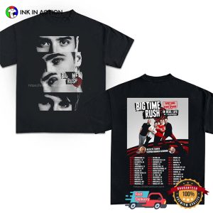 Big Time Rush In Real Life Tour 2025 Schedules 2-sided T-shirt