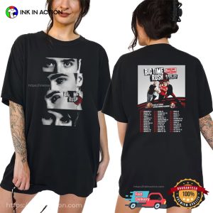 Big Time Rush In Real Life Tour 2025 Schedules 2-sided T-shirt Big Time Rush In Real Life Tour 2025 Schedules 2-sided T-shirt