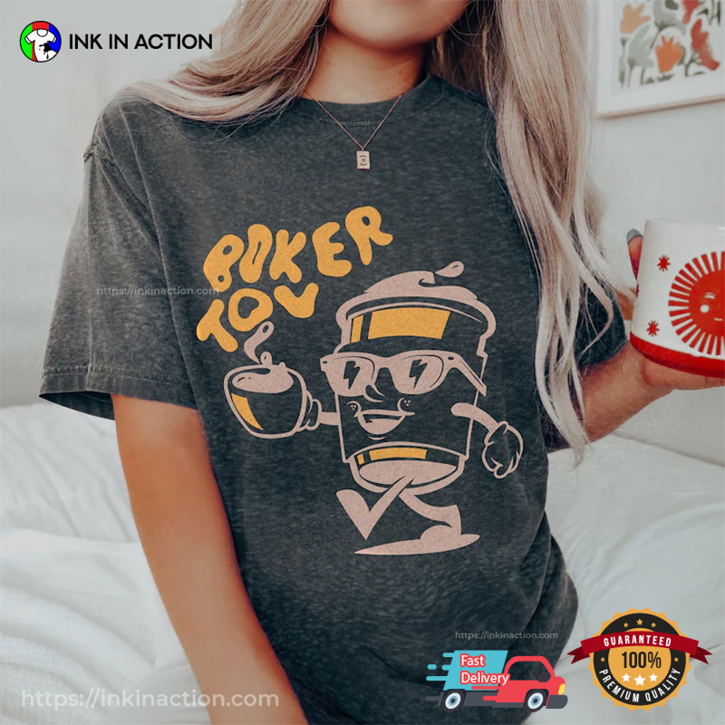 Boker Tov Coffee Jewish Rosh Hashanah Comfort Colors T-shirt