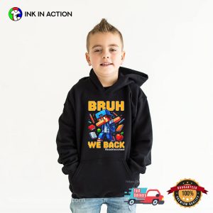 Bruh We Back Funny School Boys Minecraft T-shirt
