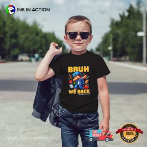 Bruh We Back Funny School Boys Minecraft T shirt 3