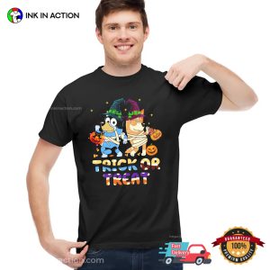 Cartoon Bluey Trick Or Treat T-shirt