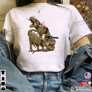 Cats Riding T-rex Heavy Weapons T-shirt Cats Riding T-rex Heavy Weapons T-shirt
