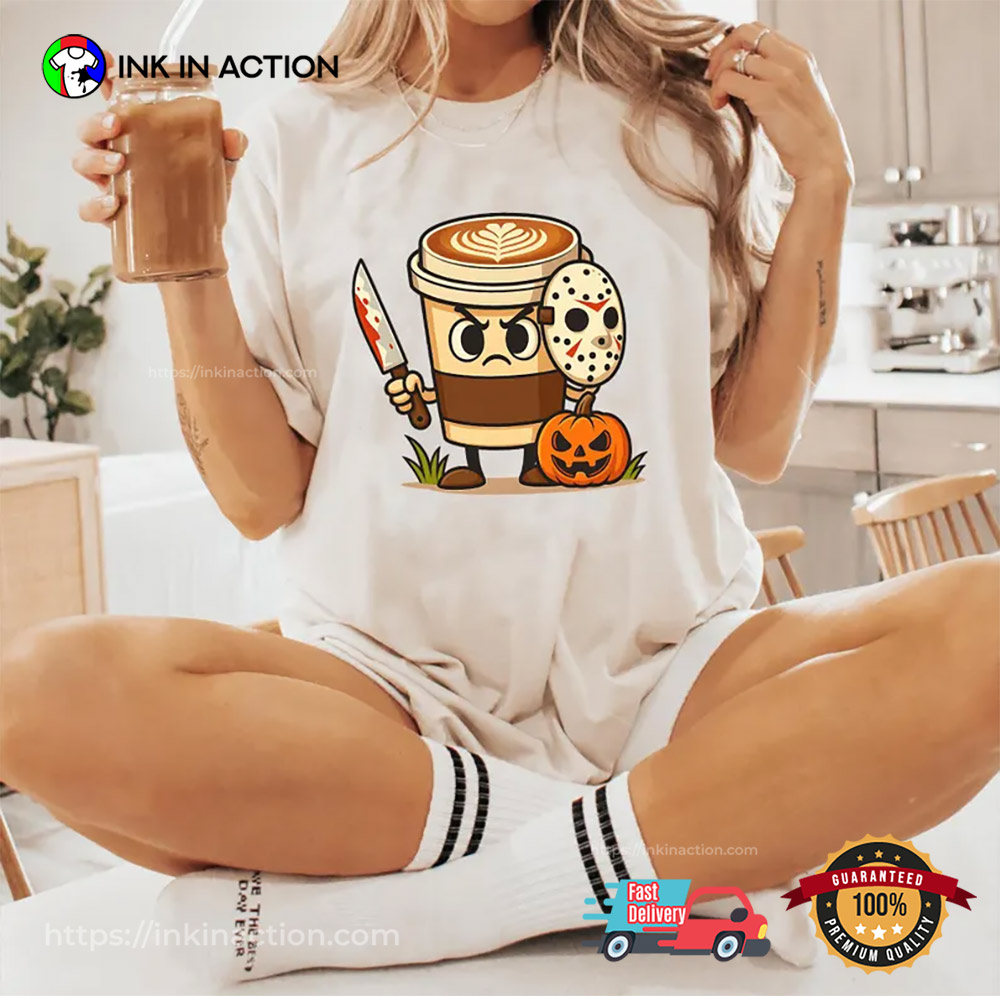 Coffee Cup Killer Funny Halloween Cappuccino Comfort Colors Tee Coffee Cup Killer Funny Halloween Cappuccino Comfort Colors Tee