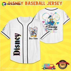 Custom Disney Amazing Trip 2025 Donald Duck Baseball Jersey