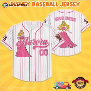 Custom Disney Sleeping Beauty Princess Aurora Baseball Jersey