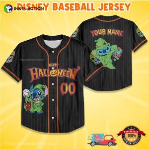 Custom Disney Stitch Happy Halloween Baseball Jersey