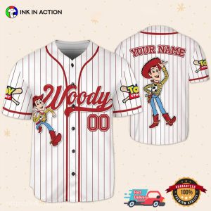 Custom Disney Toy Story Woody Baseball Jersey