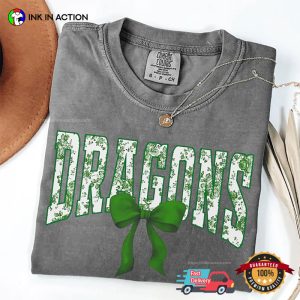 Custom Flower And Bow school spirit Mascot Comfort Colors T shirt 1