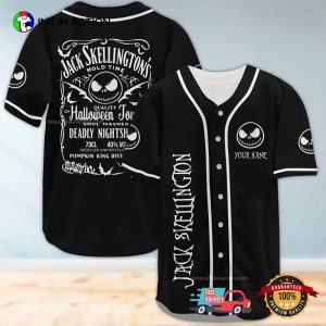 Custom Jack Skellington Baseball Jersey 1