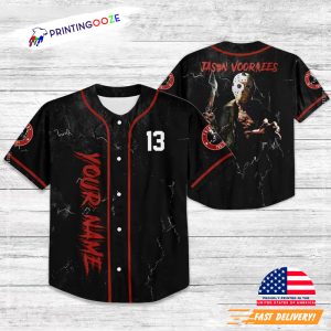 Custom Jason Voorhees Halloween Baseball Jersey