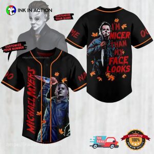 Custom Michael Myers Spooky Season Baseball Jersey