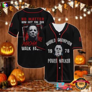 Custom Michael Myers World Champion 1978 Power Walker Baseball Jersey