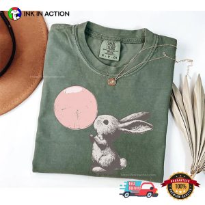 Cute Bunny And Bubblegum Comfort Colors Shirt