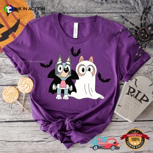 Cute Spooky Season Bluey Cartoon Comfort Colors T-shirt
