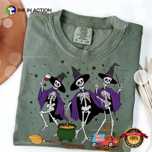 Dancing Skeleton Fall Spooky Halloween Comfort Colors Shirt 4