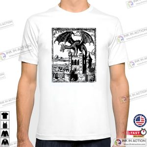 Dragon Medieval Castle magical legendary creature T shirt 3