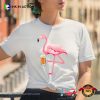 Flamingo Drinking Beer Summer Season T-shirt