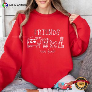 Friends Not Food Funny Vegetarian T-shirt