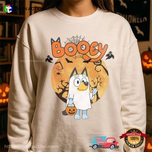 Halloween Night Booey Ghost Bluey Comfort Colors Tee