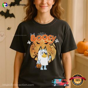 Halloween Night Booey Ghost Bluey Comfort Colors Tee Halloween Night Booey Ghost Bluey Comfort Colors Tee