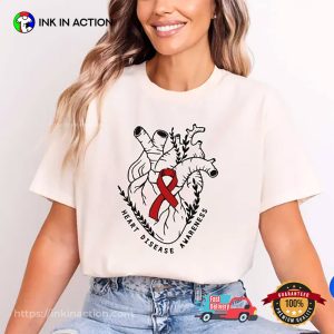 Heart Disease Awareness heart awareness month T shirt 3