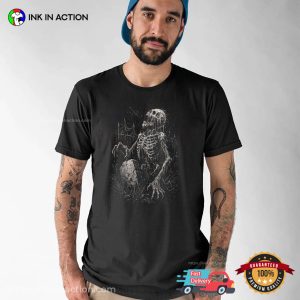 Horror Grave Skeleton Undead Dark Art T shirt 3