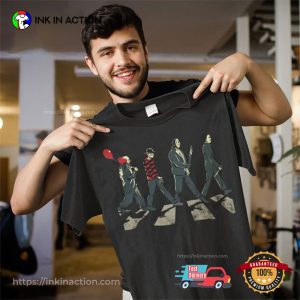 Horror Movie Characters Abbey Road T-shirt