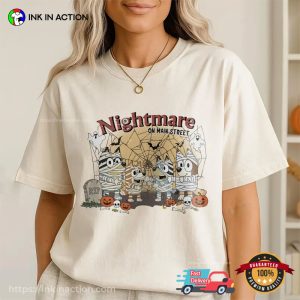 Horror Nightmare On Main Street Bluey Spooky Comfort Colors Tee 3