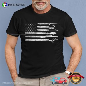 Hunting And Fishing American Flag Shirt