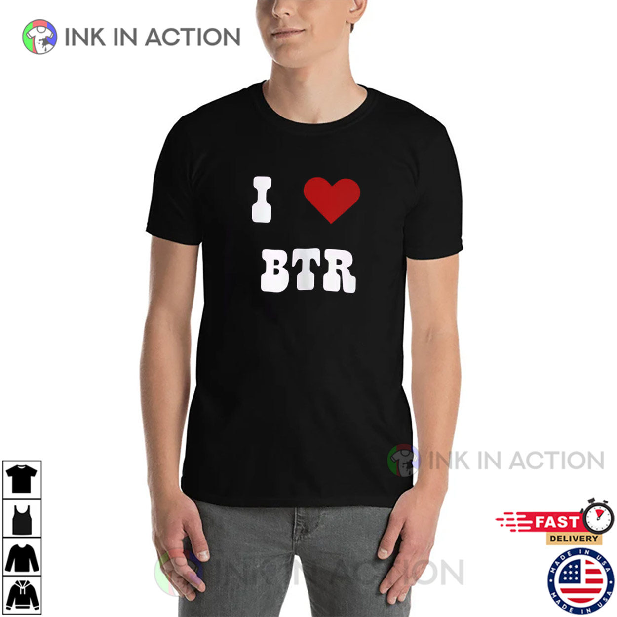 I Love BTR, Big Time Rush Fan T-shirt I Love BTR, Big Time Rush Fan T-shirt