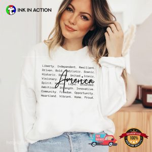 Independence Day America Words 4th Of July T-shirt Independence Day America Words 4th Of July T-shirt