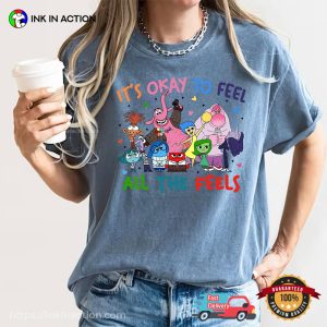 It's Okay To Feel All The Feels Disney Inside Out Comfort Colors T shirt 3