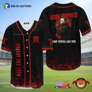 Jason Voorhees Friday The 13th Horror Killer Baseball Jersey 2